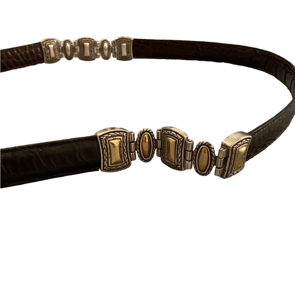 Women’s—Brighton Reversible Black And Brown Belt. Silver Detailing And Buckle. - Picture 8 of 13
